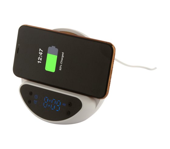 Rabolarm ébresztőóra vezeték nélküli töltővel