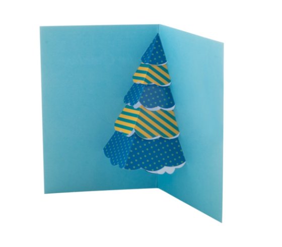 Dimensions 3D karácsonyi képeslap, karácsonyfa