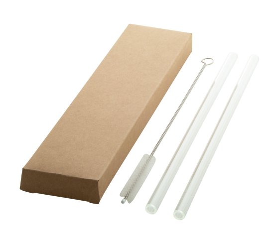 GlasSip üveg szívószál szett