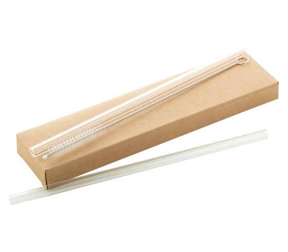 GlasSip üveg szívószál szett