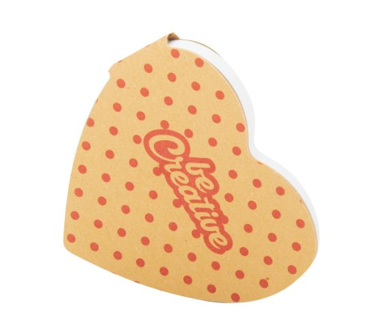 CreaStick Heart Eco egyediesíthető öntapadós jegyzettömb