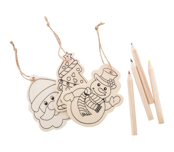 Sormela kiszínezhető karácsonyfadíszek