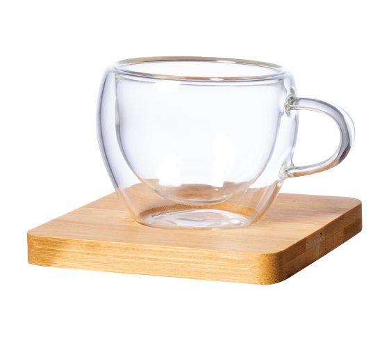 Gladen üveg espresso csésze szett