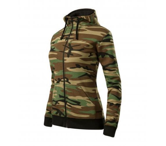 Camo Zipper Felső női