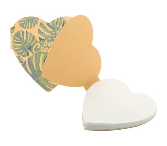CreaStick Heart Eco egyediesíthető öntapadós jegyzettömb