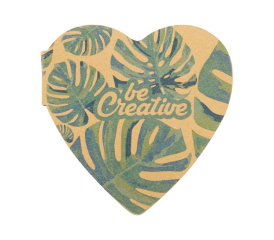 CreaStick Heart Eco egyediesíthető öntapadós jegyzettömb
