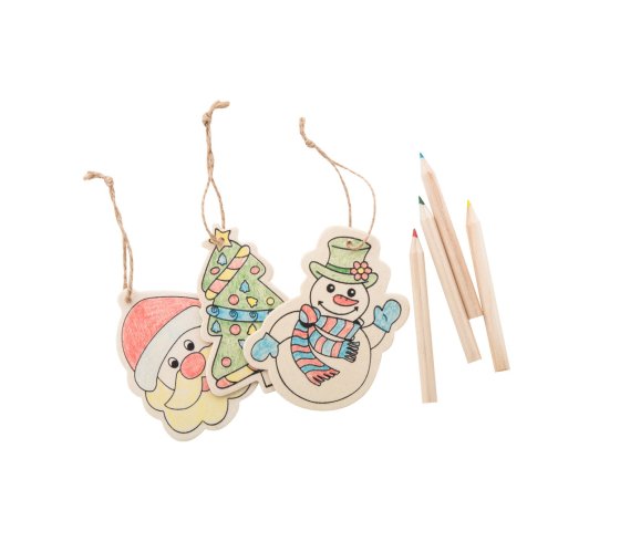 Sormela kiszínezhető karácsonyfadíszek